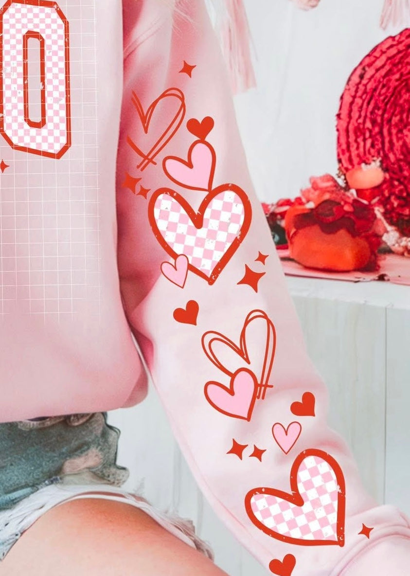 XOXO heart sleeve (SET OF TWO SLEEVES) (CSC) DTF Transfer