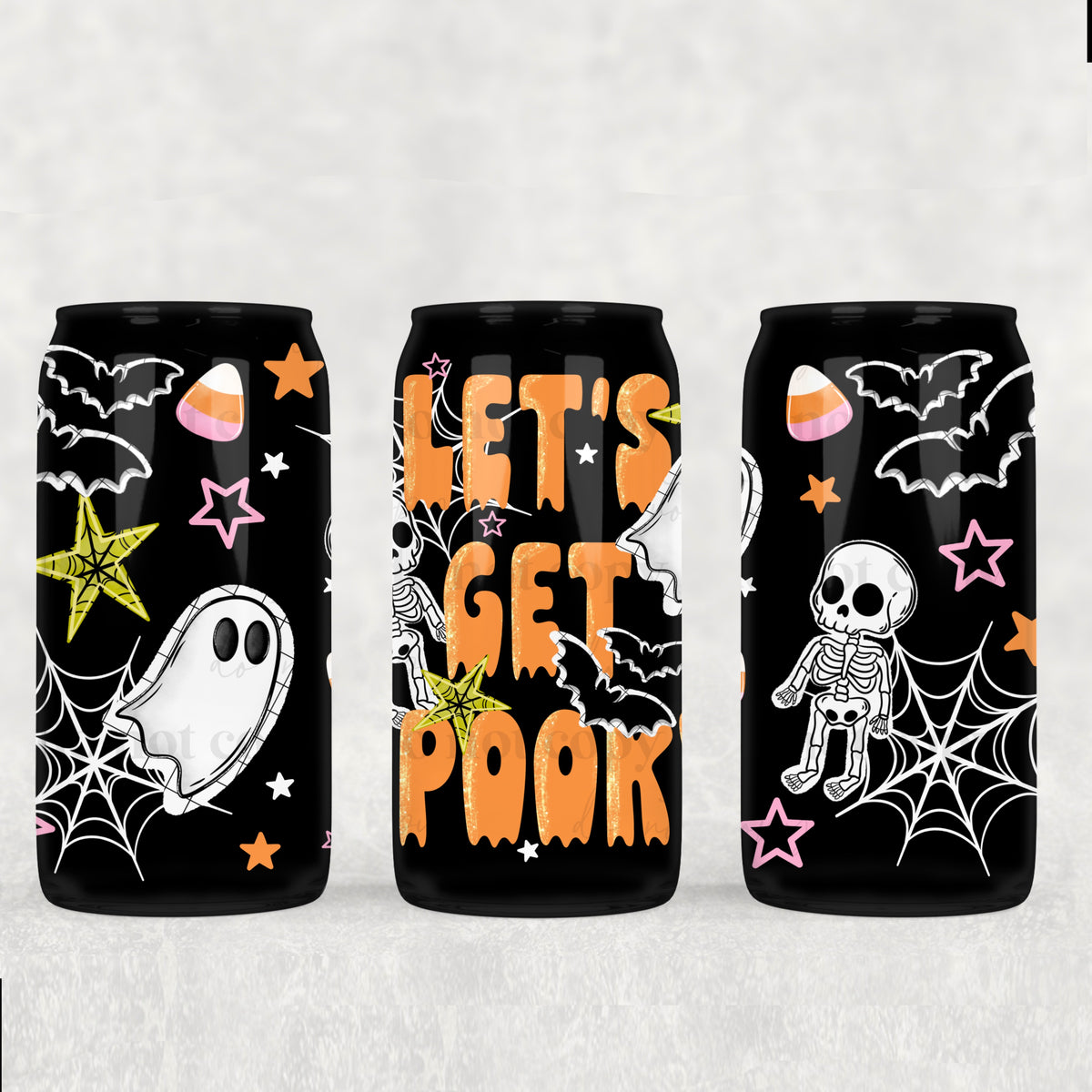 Let’s get spooky skeleton and ghost (CSC) UV DTF WRAP