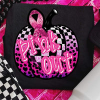 Pink out pumpkin 53635 DTF transfer