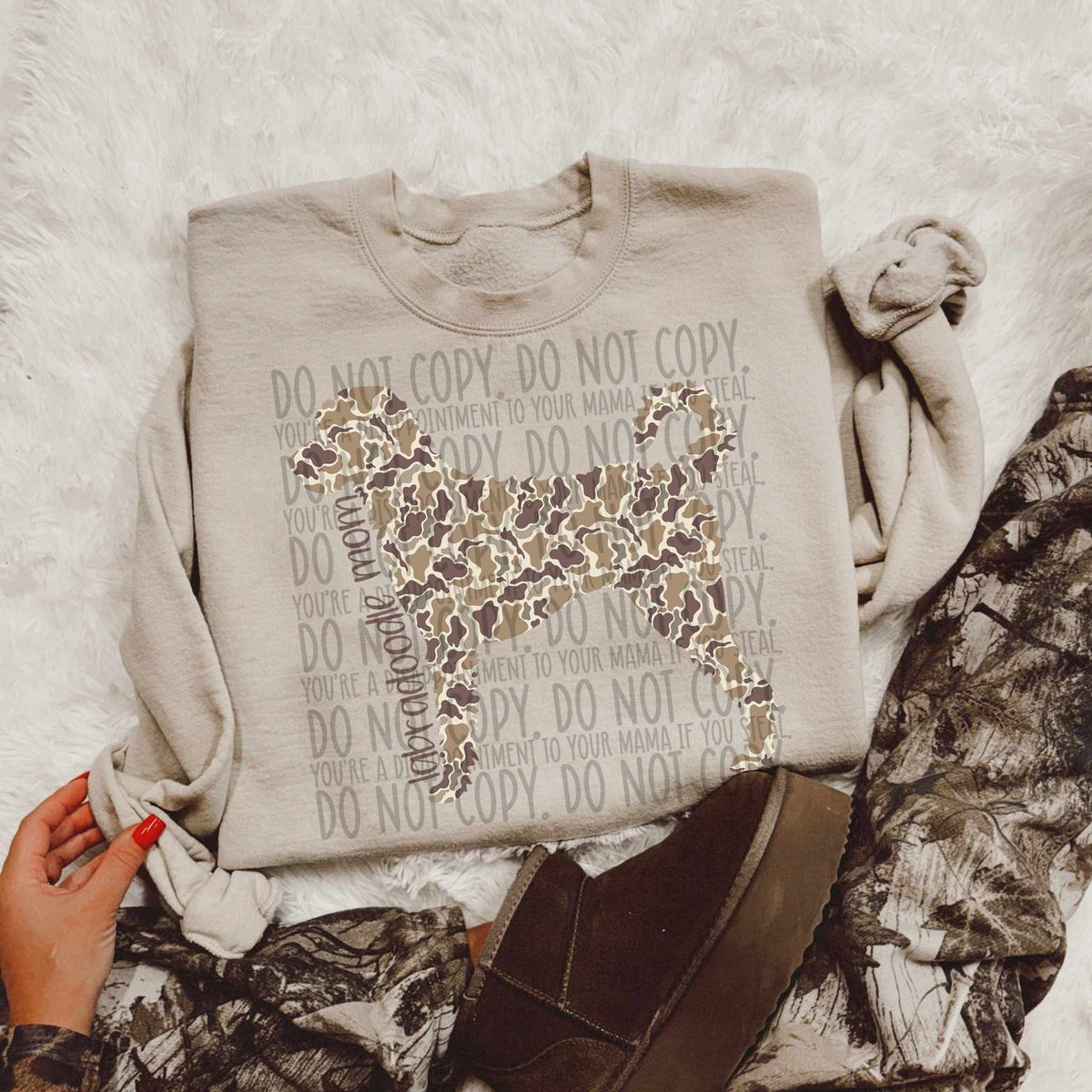 Labradoodle mom CAMO (SWD) DTF transfer