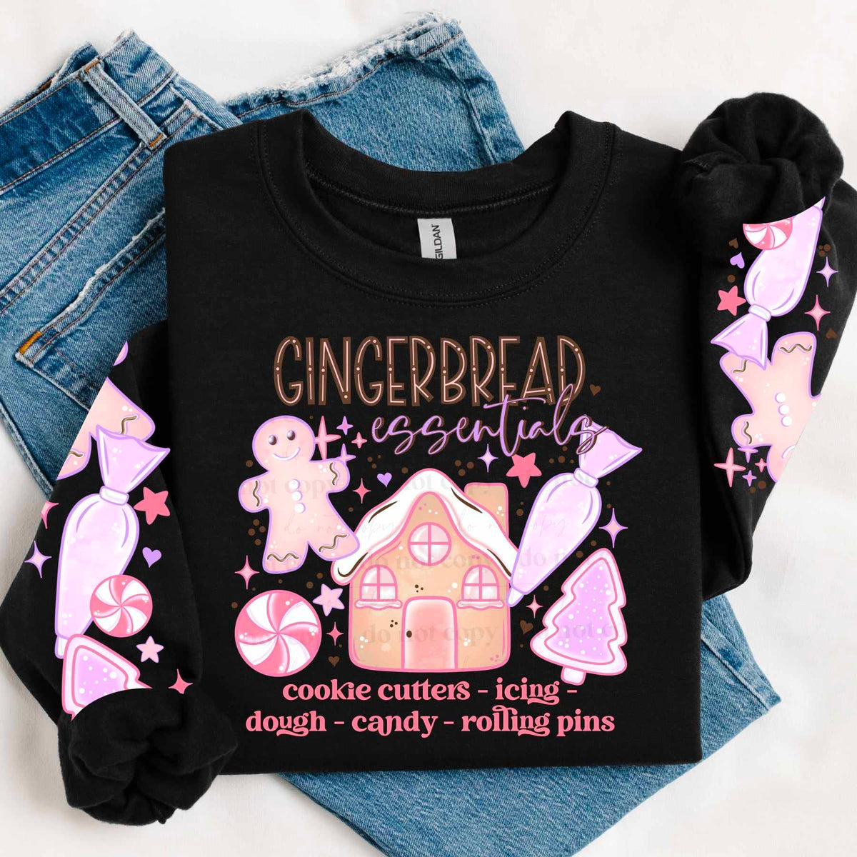 Gingerbread essentials FRONT ONLY (CSC) 64642 DTF transfer