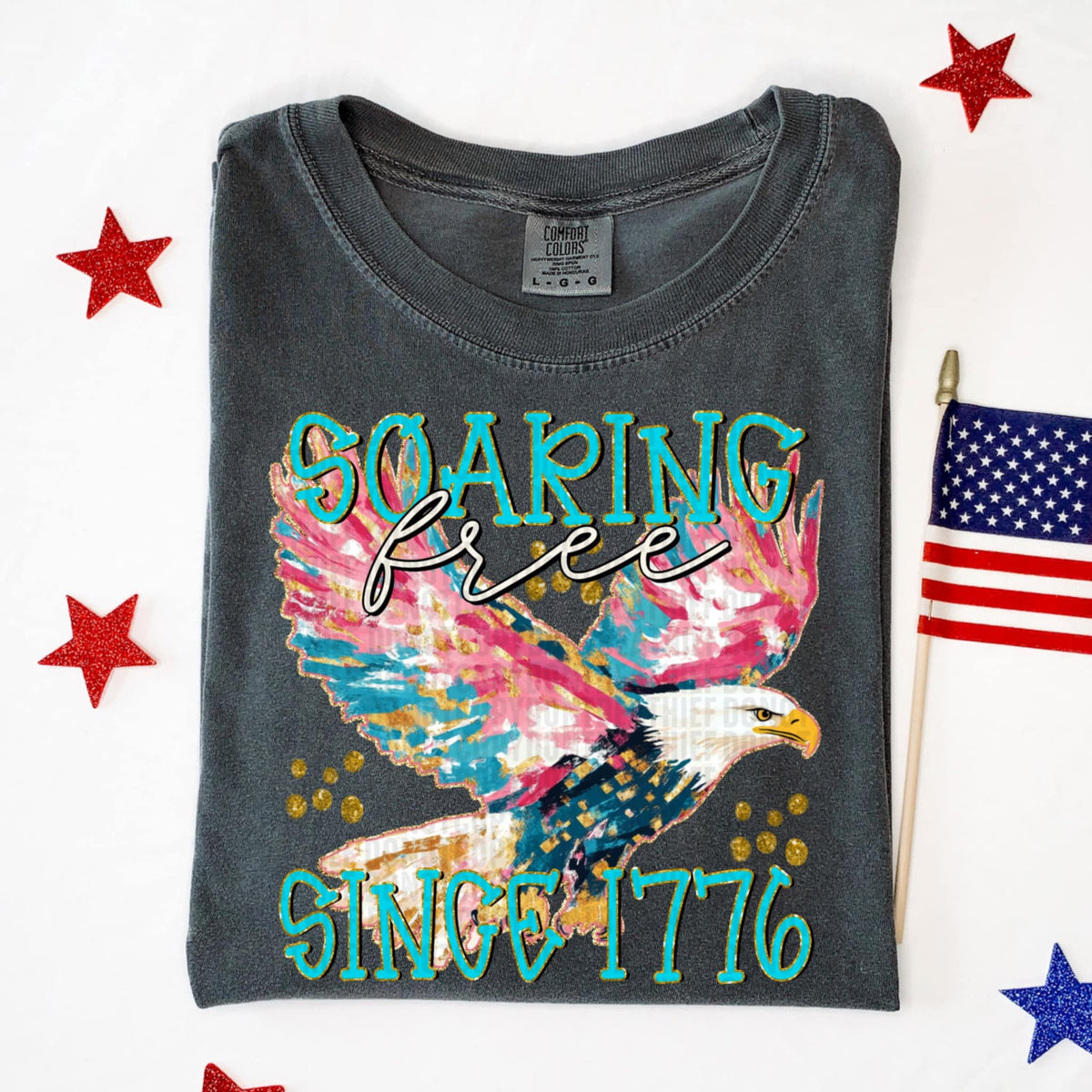 Soaring free since 1776 (SDD) 100372 DTF transfer