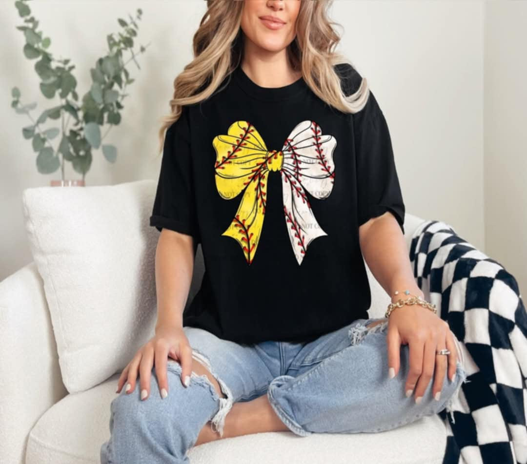 Baseball and softball bow (40E) 92632 DTF transfer