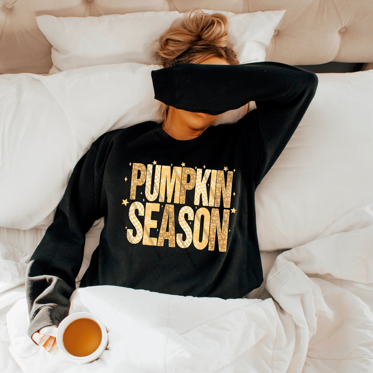 Pumpkin Season Tan checker and cheetah 113663 DTF transfer