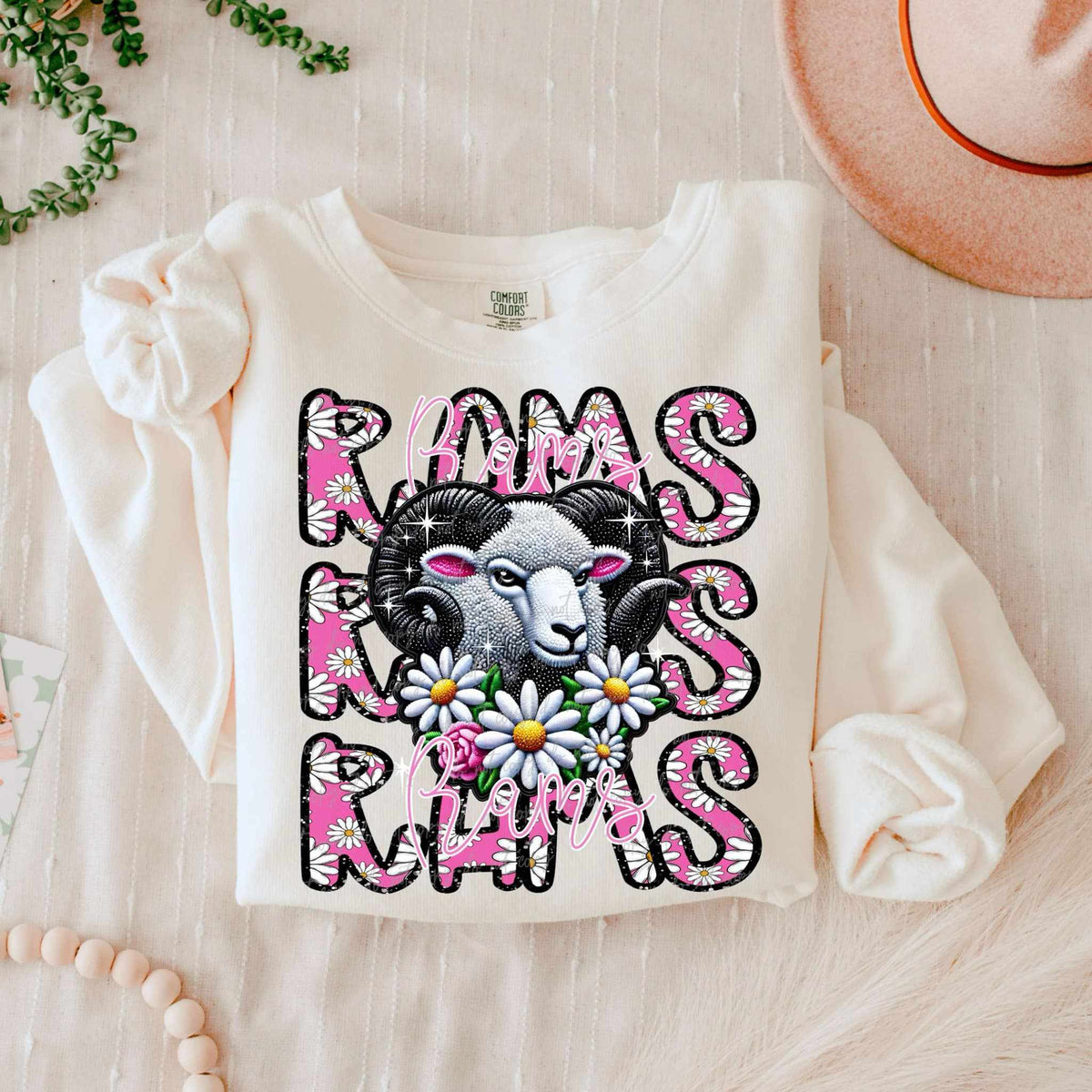 Rams floral stacked 80653 DTF transfer