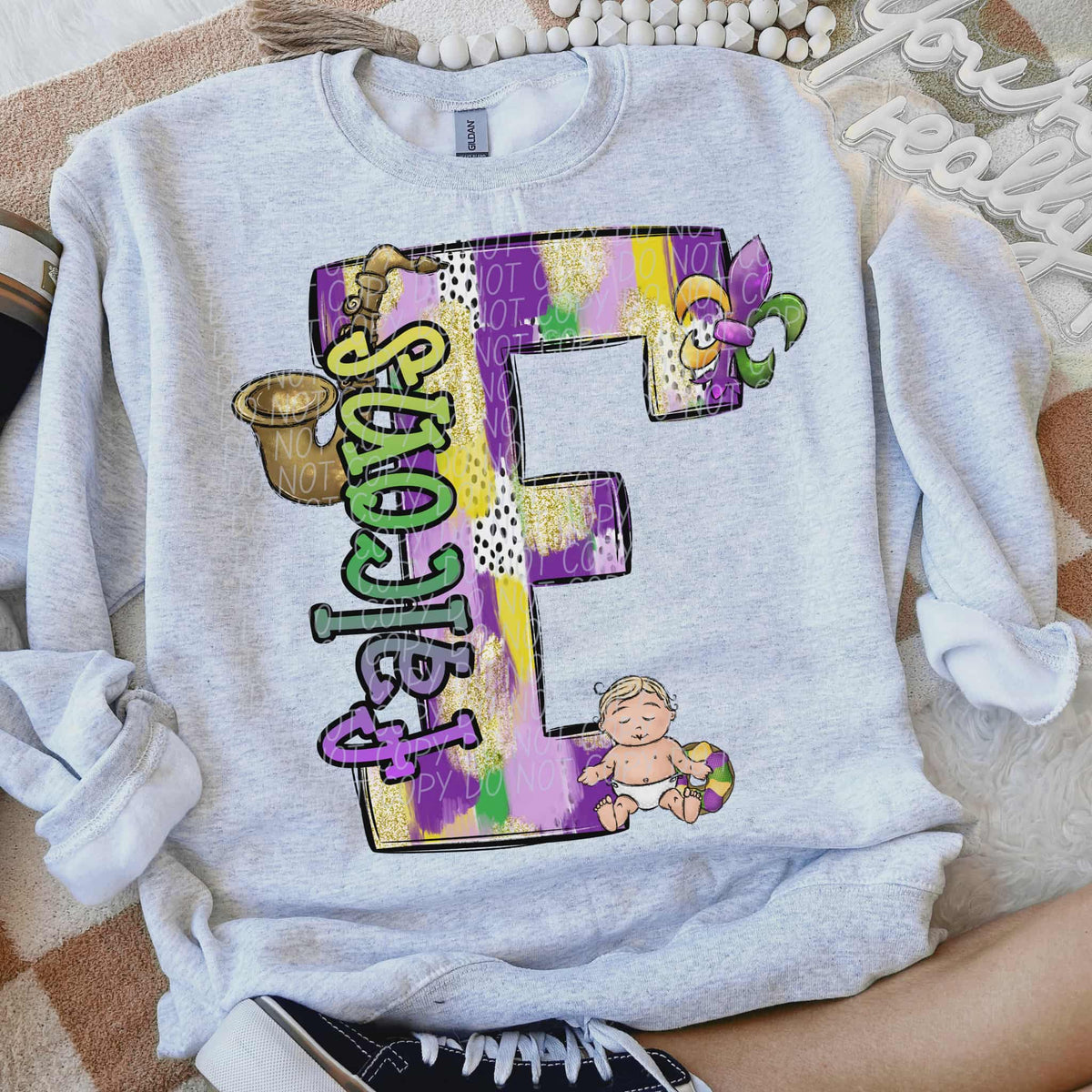 Falcons Mardi Gras (city) DTF Transfer