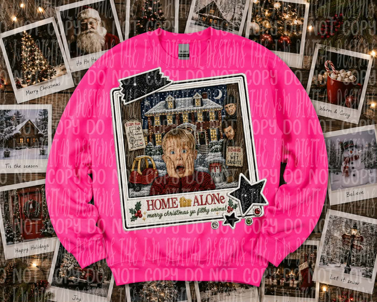 Home alone Polaroid (J&M) DTF transfer