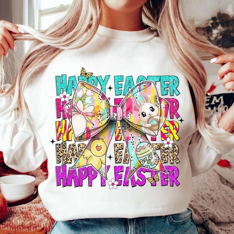 Happy easter (Easter bow) 77667 DTF transfer