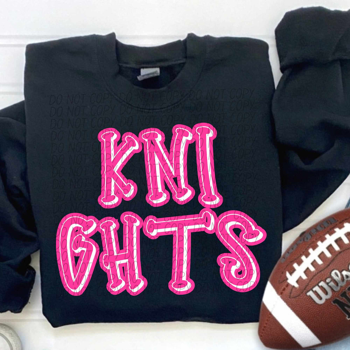 Knights hot pink 55379 DTF transfer
