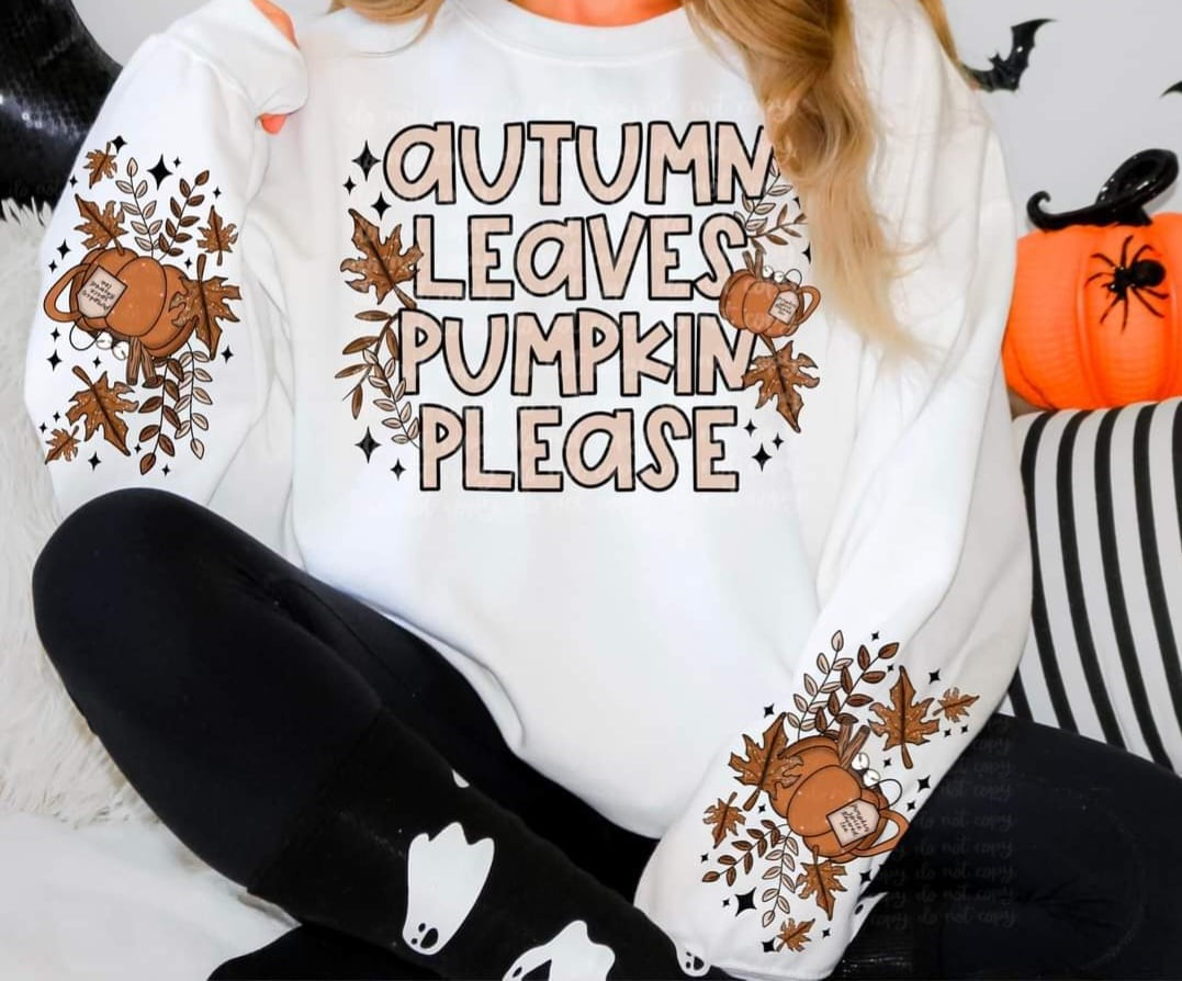 Autumn leaves pumpkin please (MMD) 52604 DTF transfer