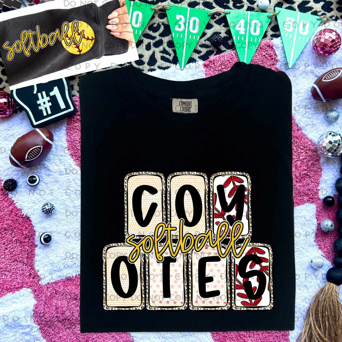 Coyotes Softball FRONT (Caplinger) 82796 DTF transfer