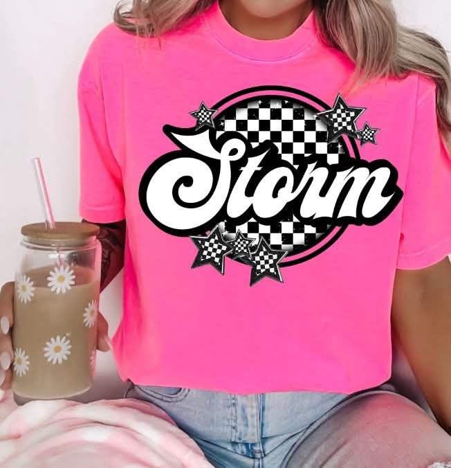 Storm checkered circle (S&G) 82323 DTF transfer