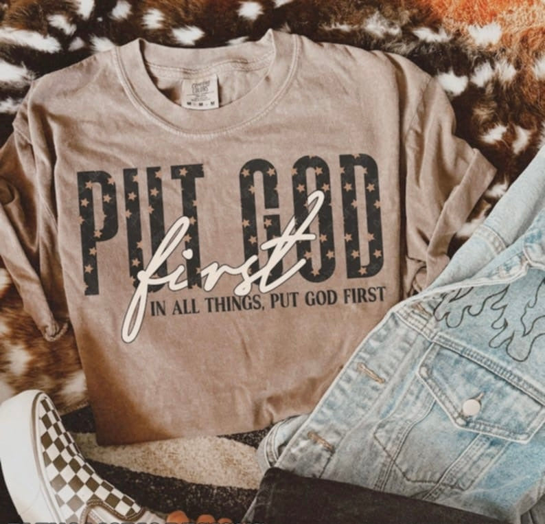 Put god first 106512 DTF transfer