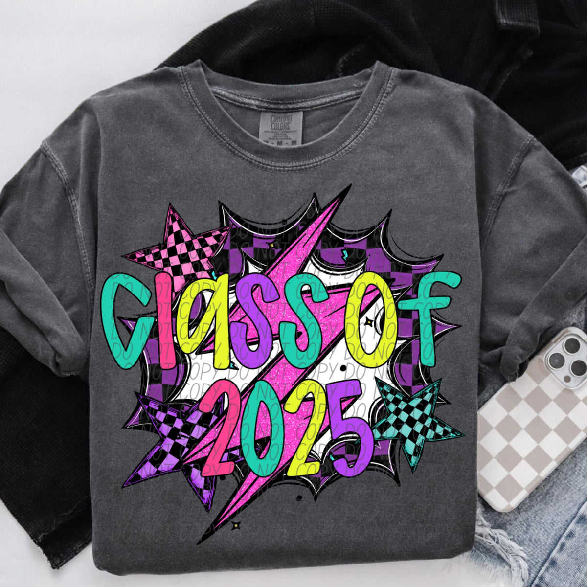 Class of 2025 colorful (CITY) 85481 DTF transfer