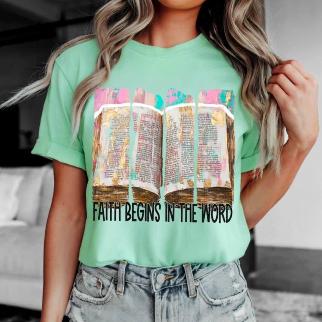 Faith begins in the word (SDD) 96100 DTF transfer