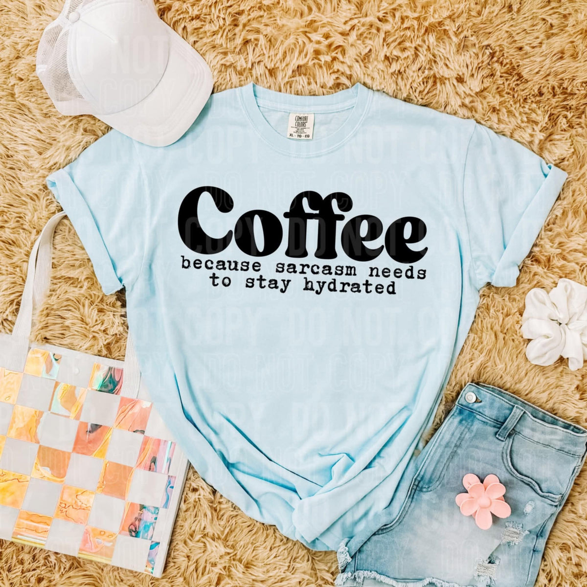 Coffee because sarcasm needs to stay hydrated (SBB) 106805 DTF transfer