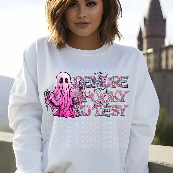 Very demure very spooky very cutest pink ghost (CITY) 55720 DTF transfer