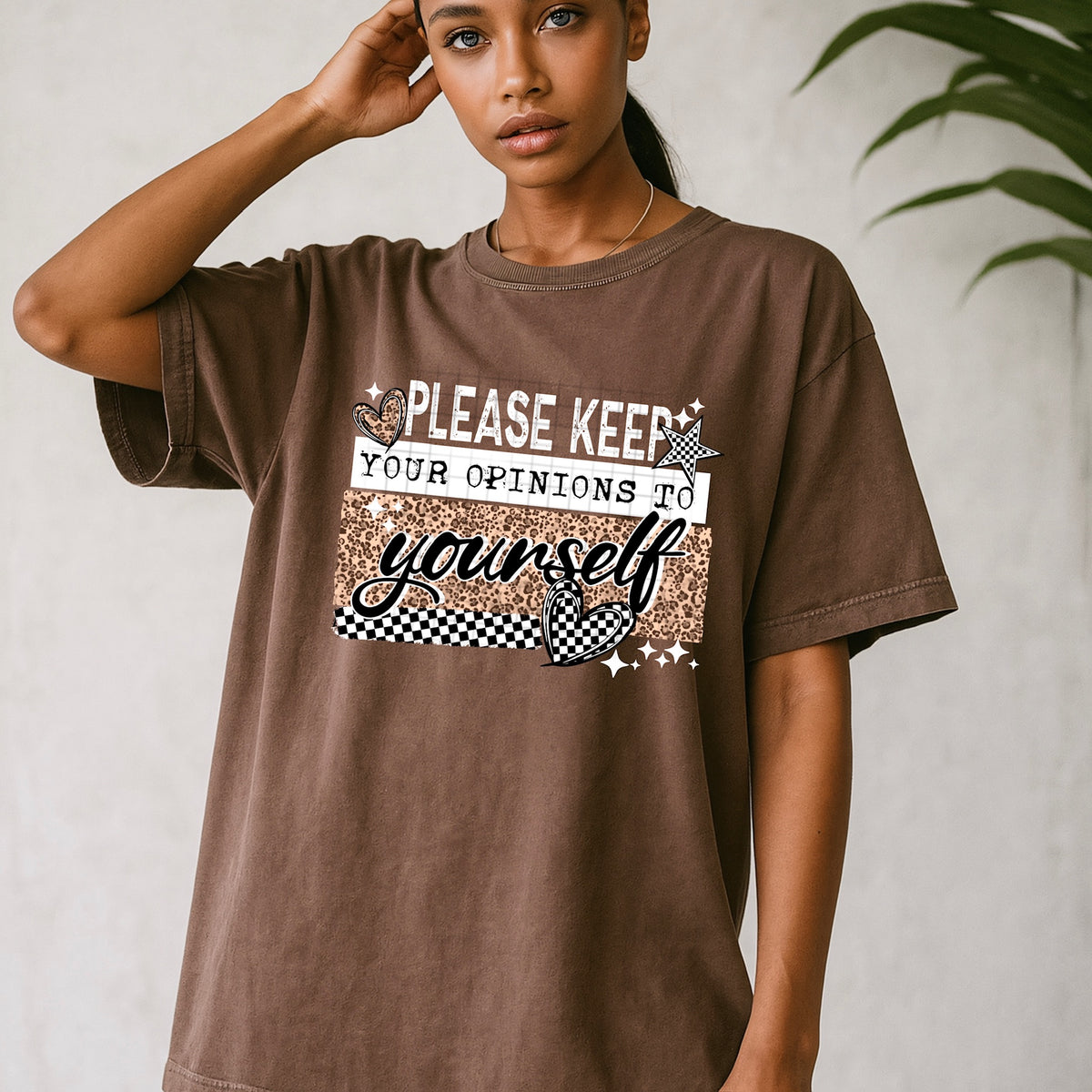 Keep your opinion to yourself white words (CSC) DTF Transfer