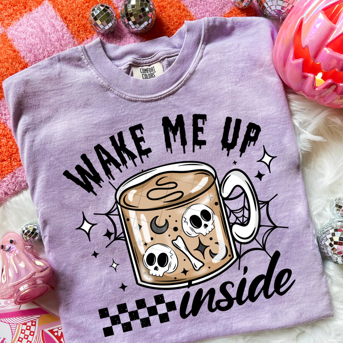 Wake me up inside coffee BLACK (CSC) DTF Transfer