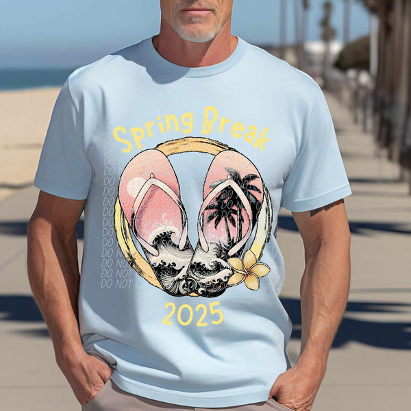 Spring break 2025 yellow font (CITY) 85068 DTF transfer