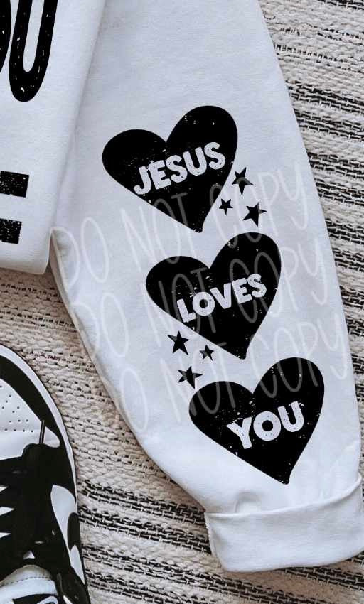 Jesus loves you sleeve (PH) 67670 DTF transfer