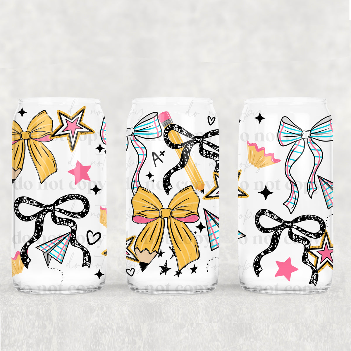 School bows (CSC) UV DTF WRAP