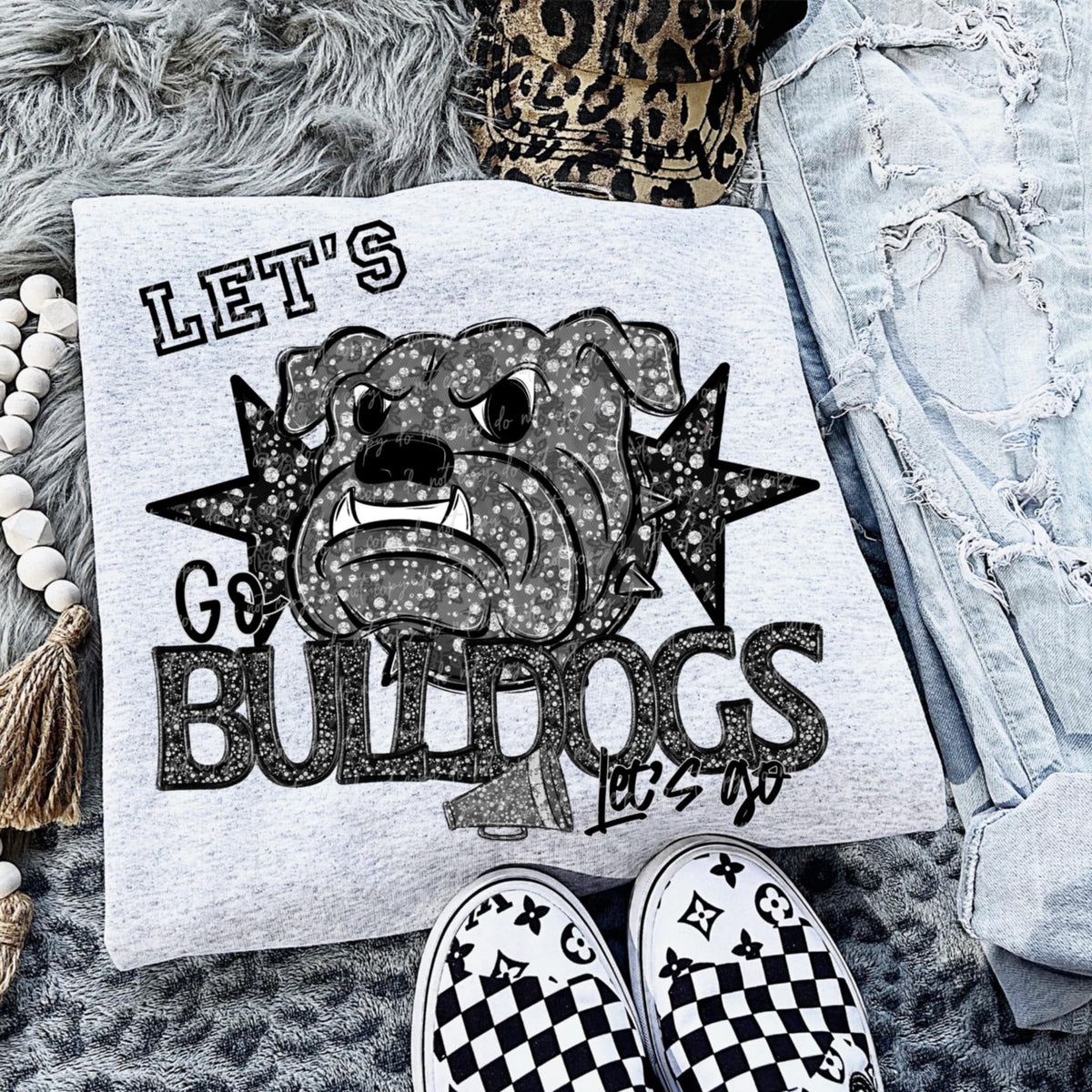 Let’s go bulldogs silver (VIRGO) 92519 DTF transfer