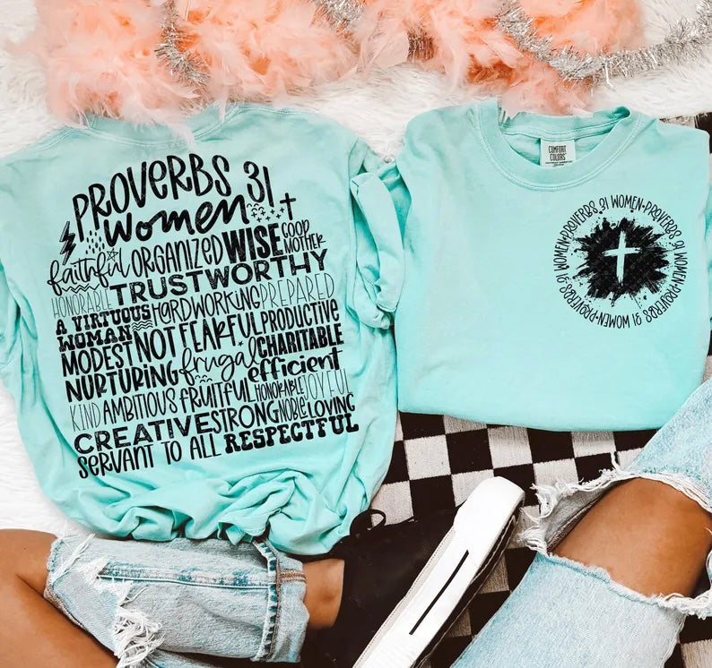 Proverbs 31 women BACK 98654 DTF transfer