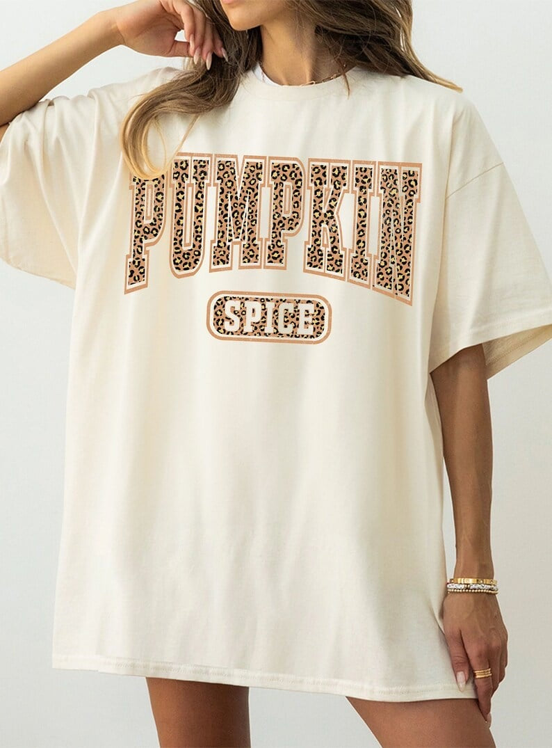 Pumpkin spice leopard 55289 DTF transfer