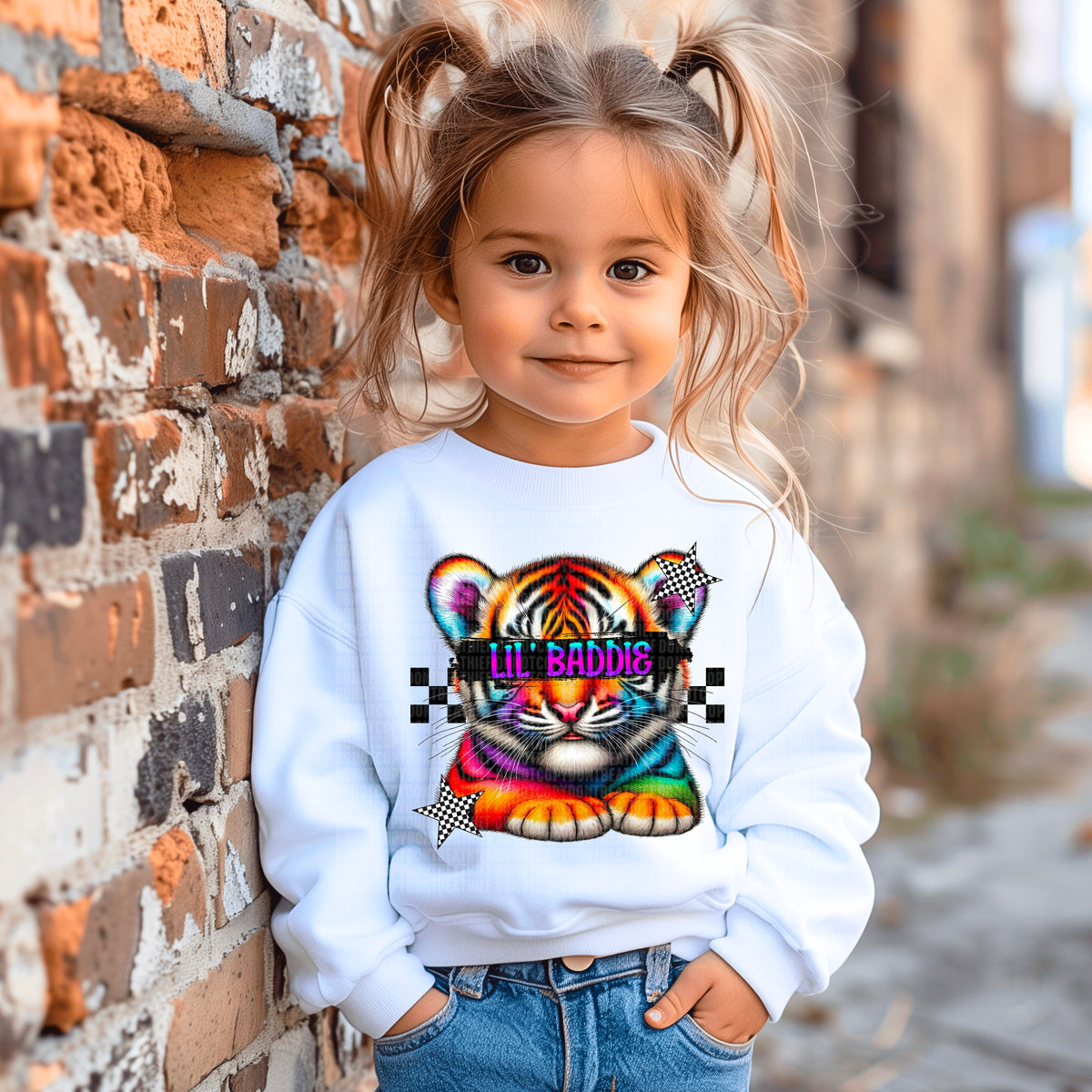 Lil baddie Tiger GIRL 93845 DTF transfer