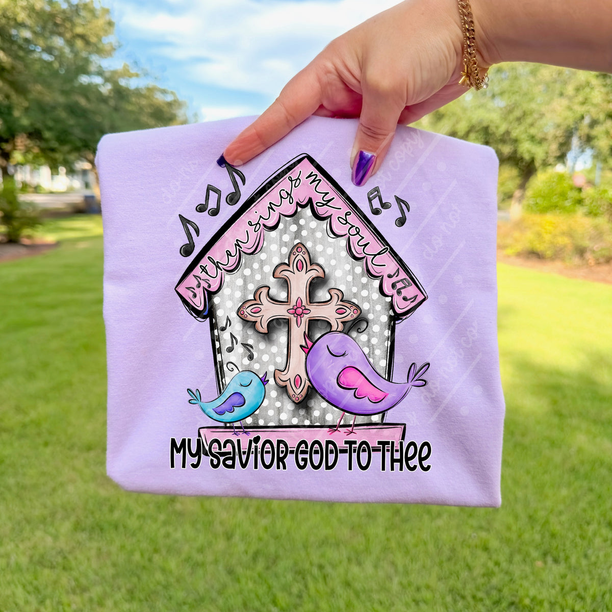 Then sings my soul birdhouse (Texasgal) DTF Transfer