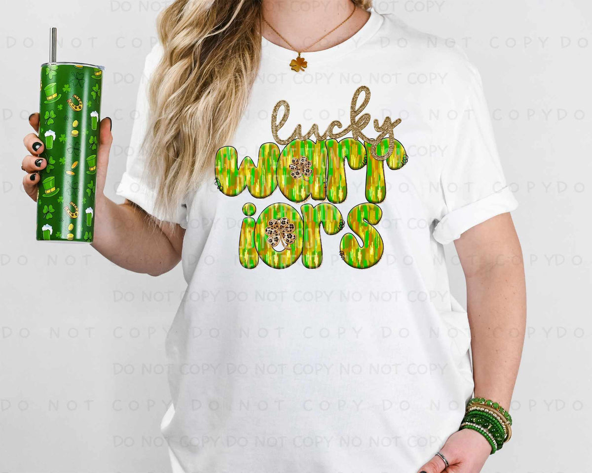 Lucky warriors green brushstroke (Caplinger) 79986 DTF transfer
