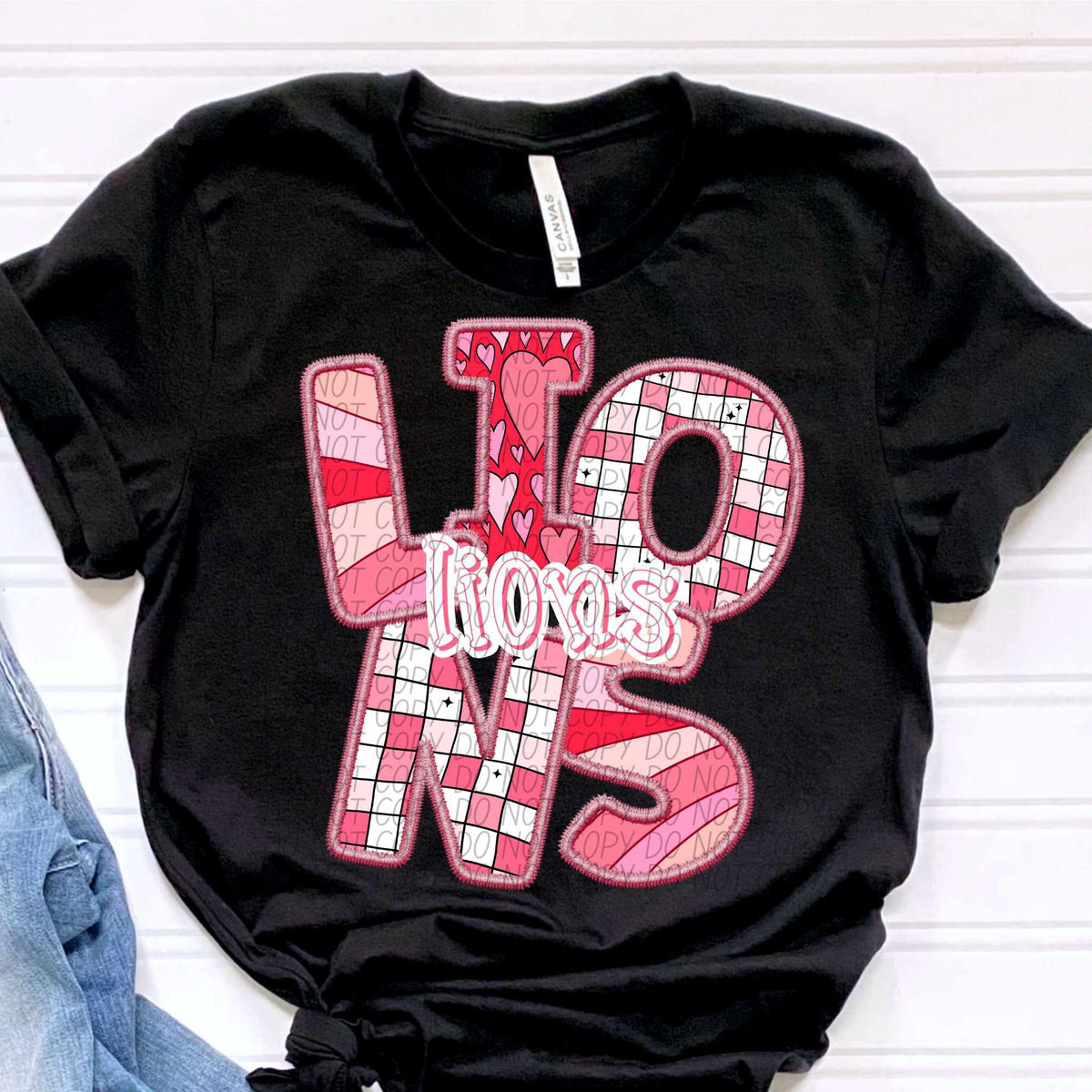 Lions stacked pink groovy (CITY) 80559 DTF transfer
