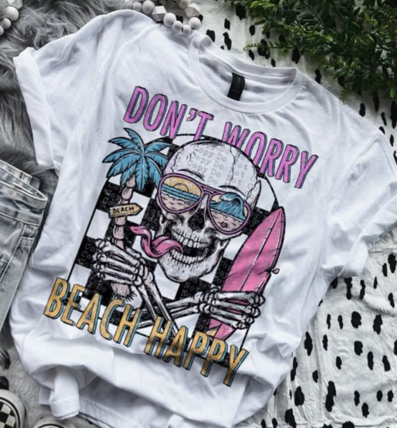 Don’t worry beach happy 106003 DTF transfer