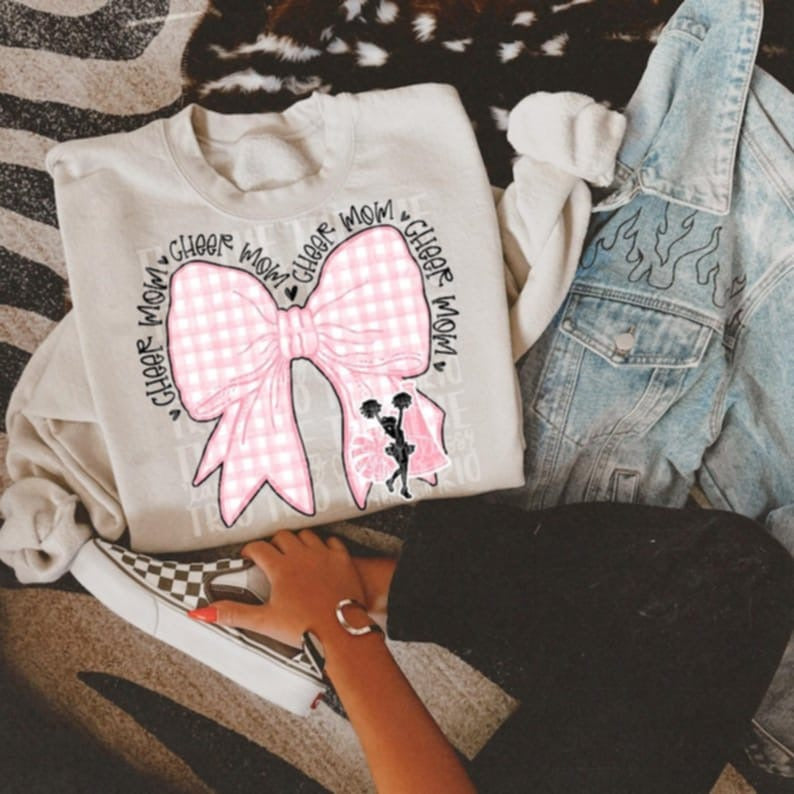 Cheer mom bow 95125 DTF transfer