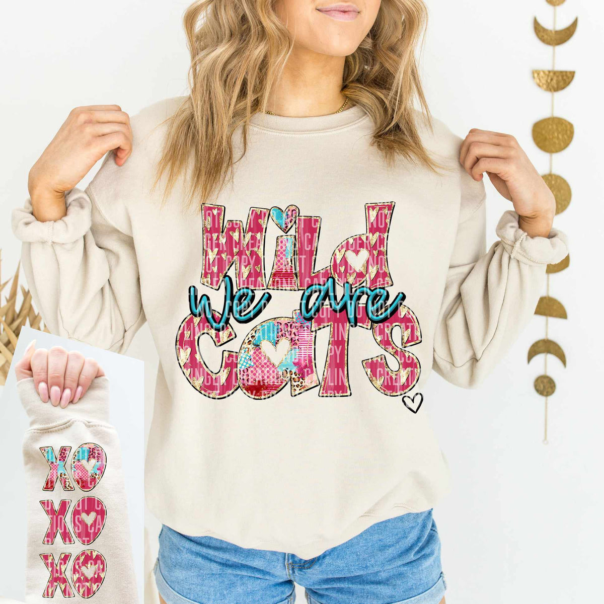 We are wildcats valentine filled FRONT (caplinger) 75110 DTF transfer