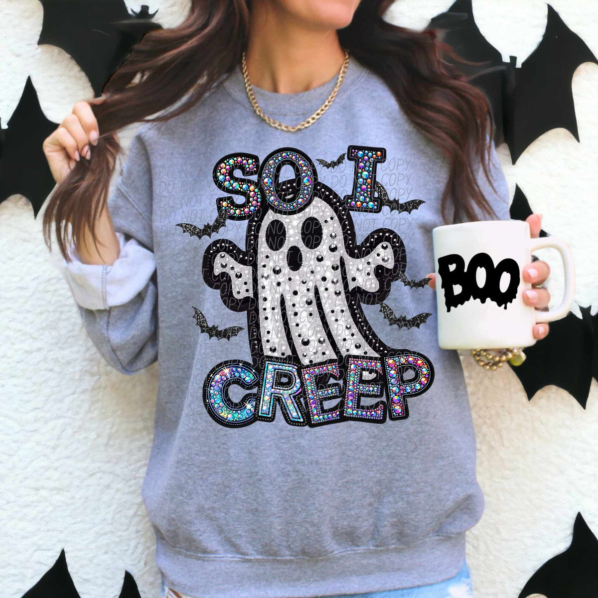 So I creep rhinestone ghost (CITY) 55905 DTF transfer