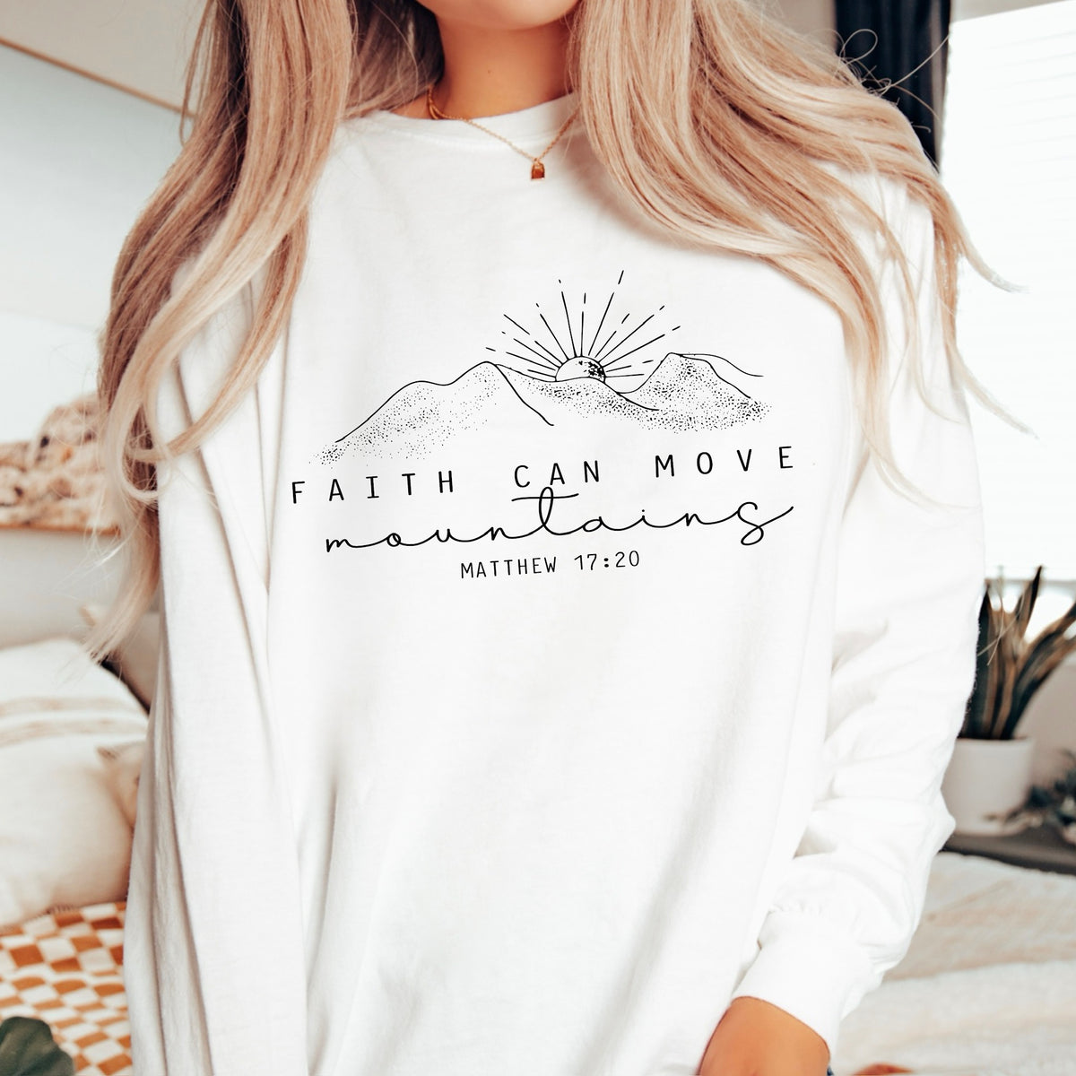 Faith can move mountains BLACK DTF Transfer