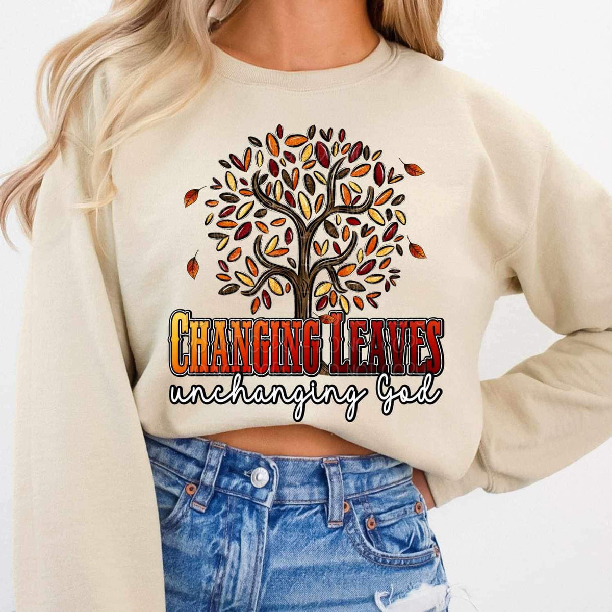 Changing leaves unchanging God 34414 DTF Transfer