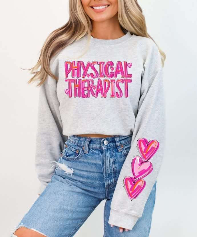 Physical therapist pink brushstroke FRONT (S&G) 79653 DTF transfer