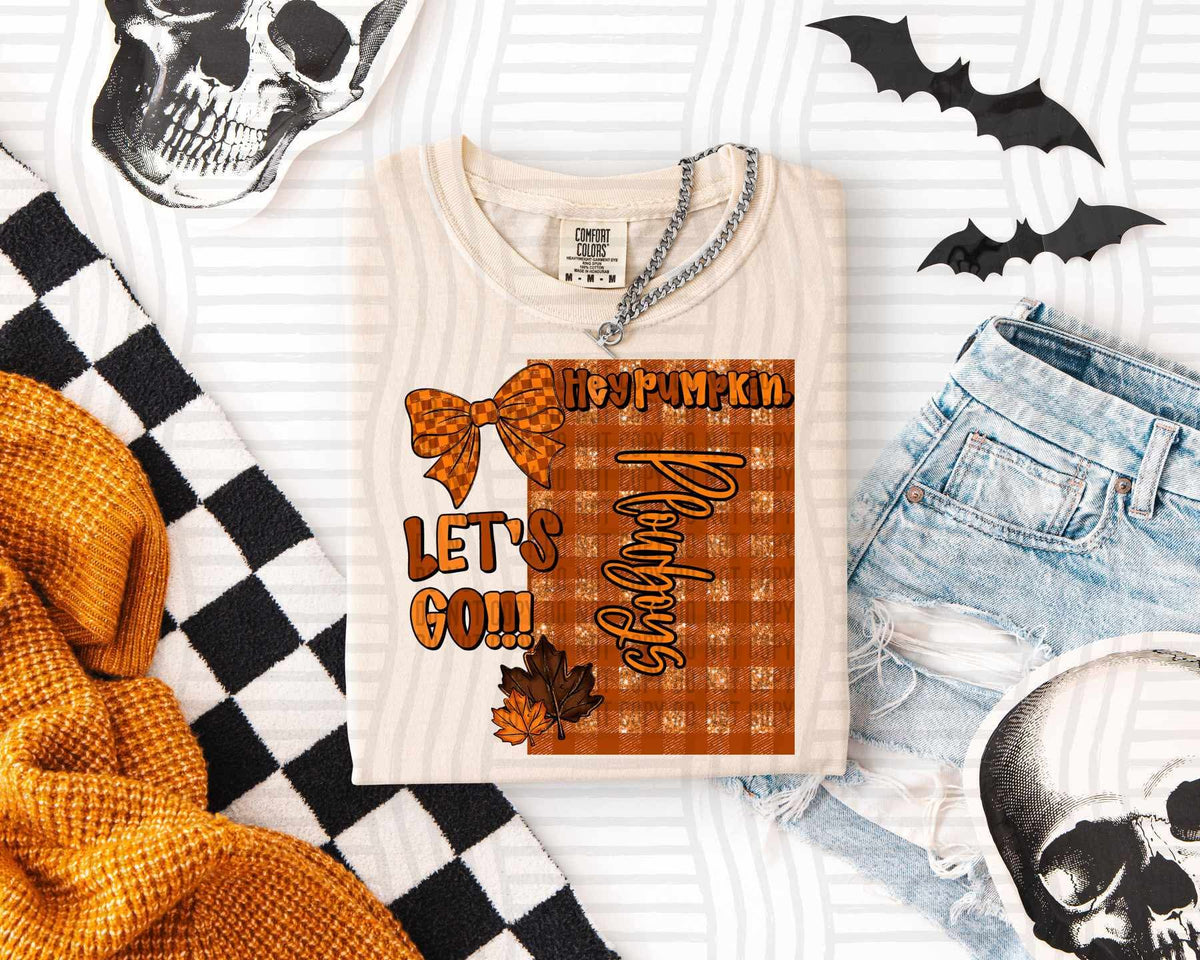 Hey pumpkin let’s go Plowboys (Caplinger) DTF transfer