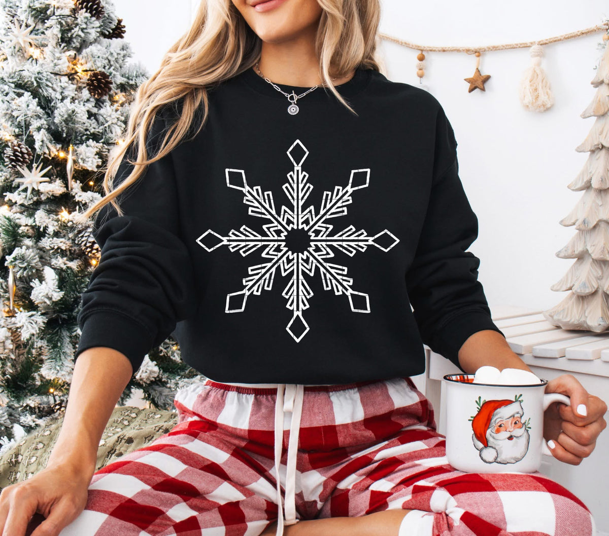 White Snowflake (Linda) DTF Transfer