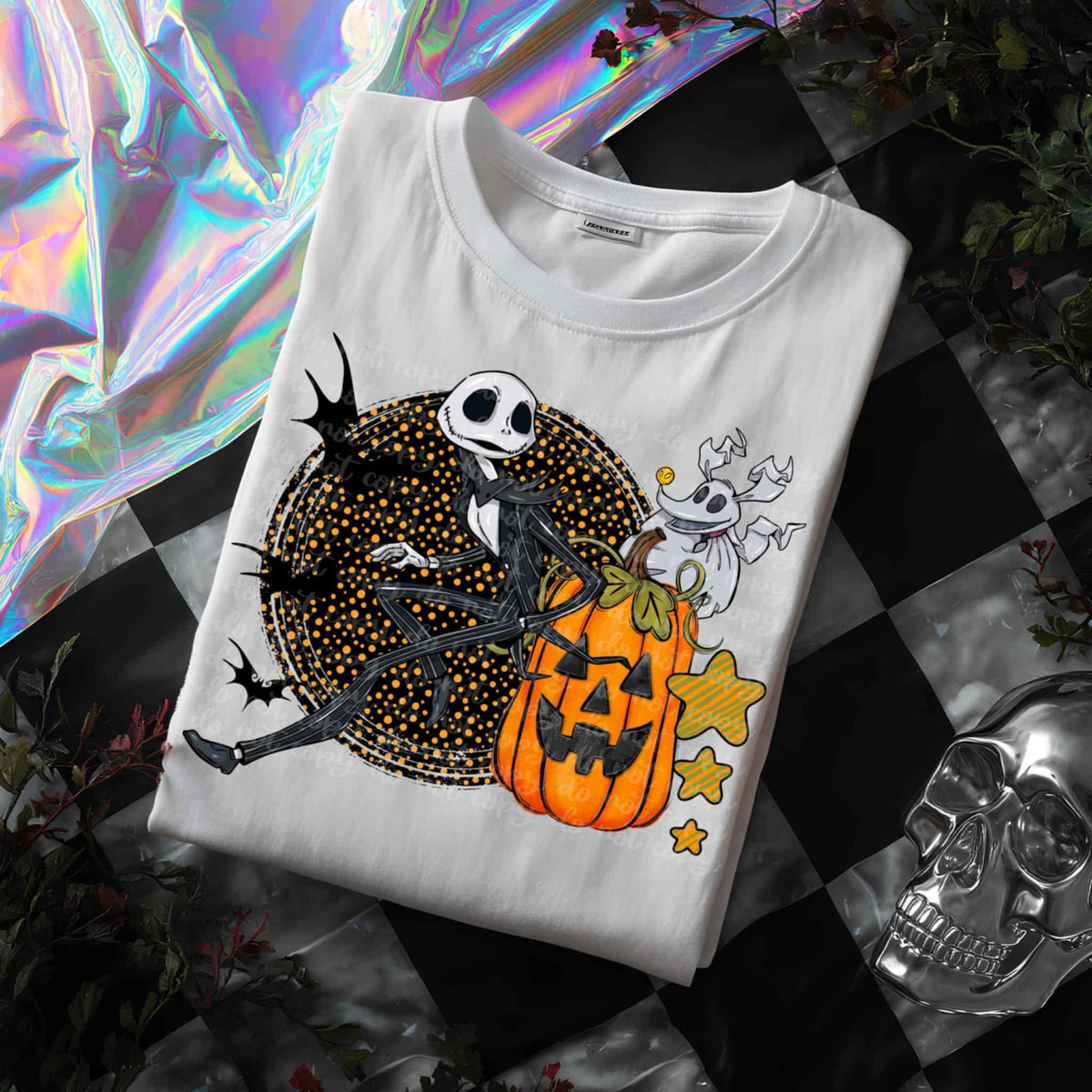 Halloween guy circle 107906 DTF transfer