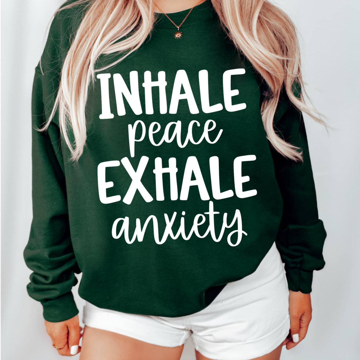 Inhale courage exhale anxiety WHITE (CMLD) 98749 DTF transfer