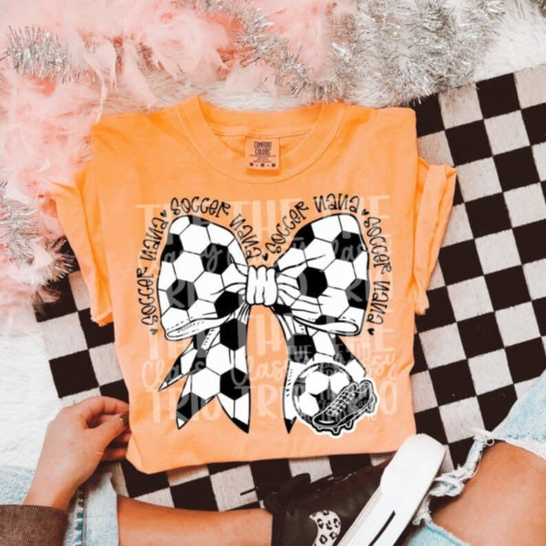 Soccer mom bow 95130 DTF transfer