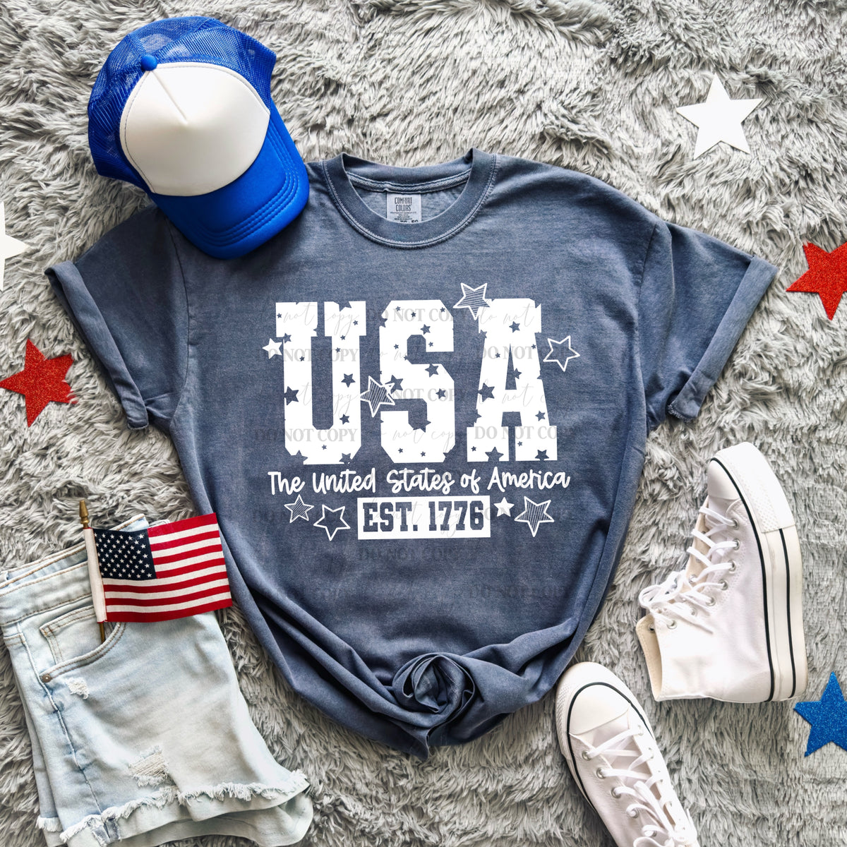USA white (semi-exclusive) DTF Transfer