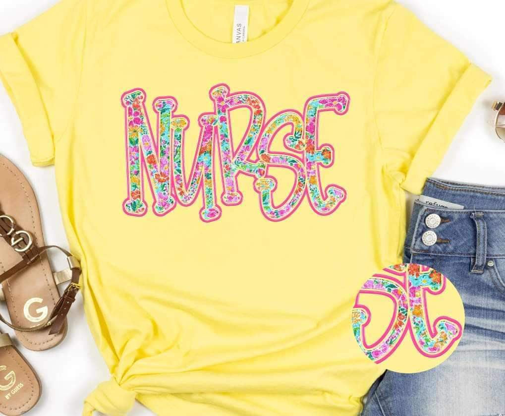 Nurse paisley font 34422 DTF Transfer