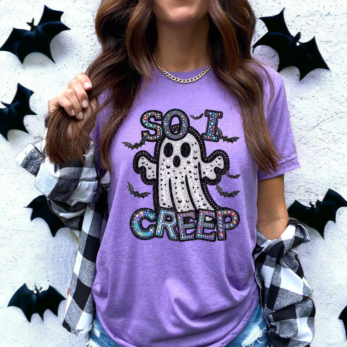 So I creep rhinestone ghost (CITY) 55905 DTF transfer