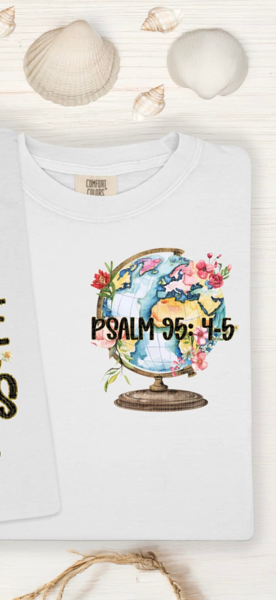 Psalm 95: 4-5 globe (SDD) 96733 DTF transfer