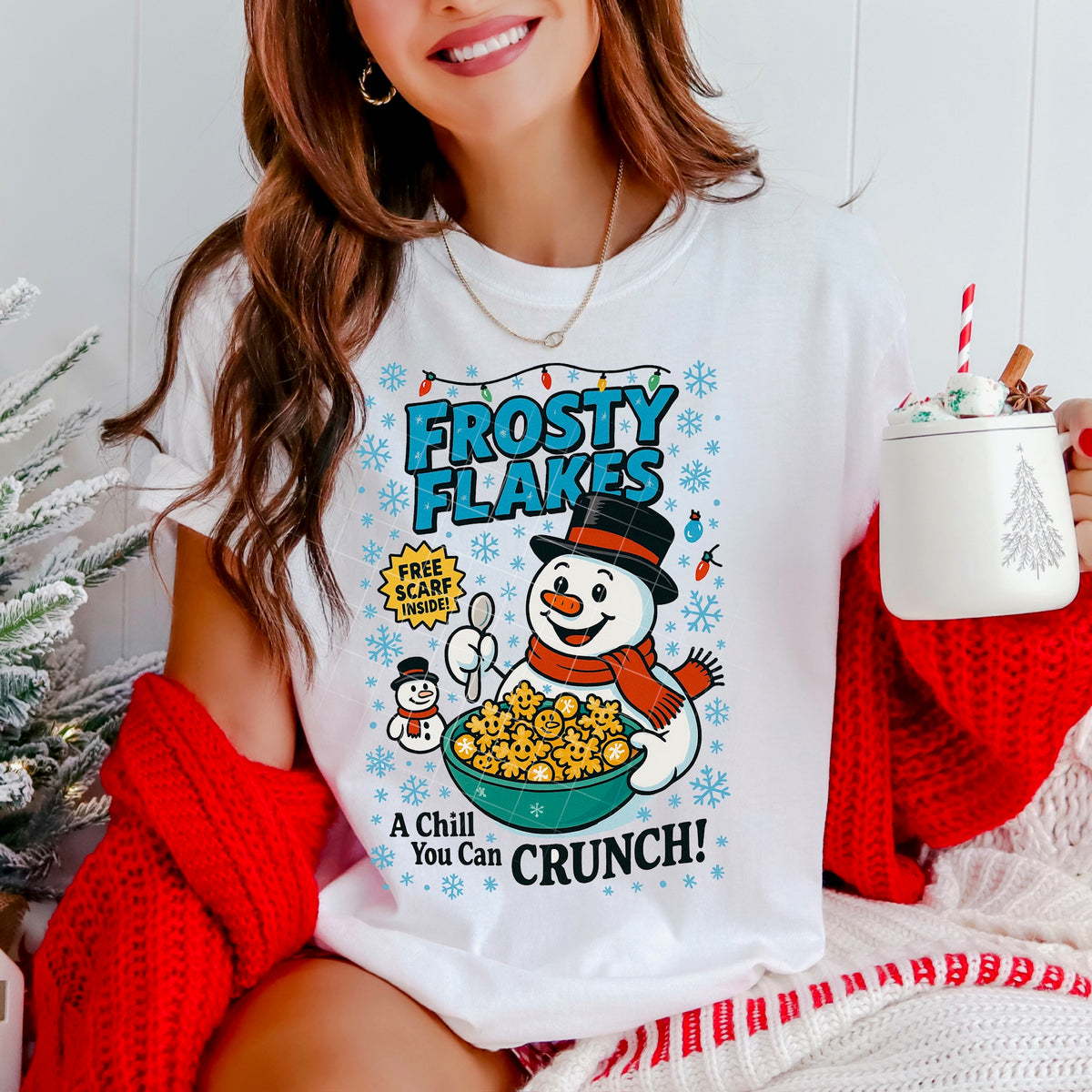 Snowman Flakes Cereal 110803 DTF transfer